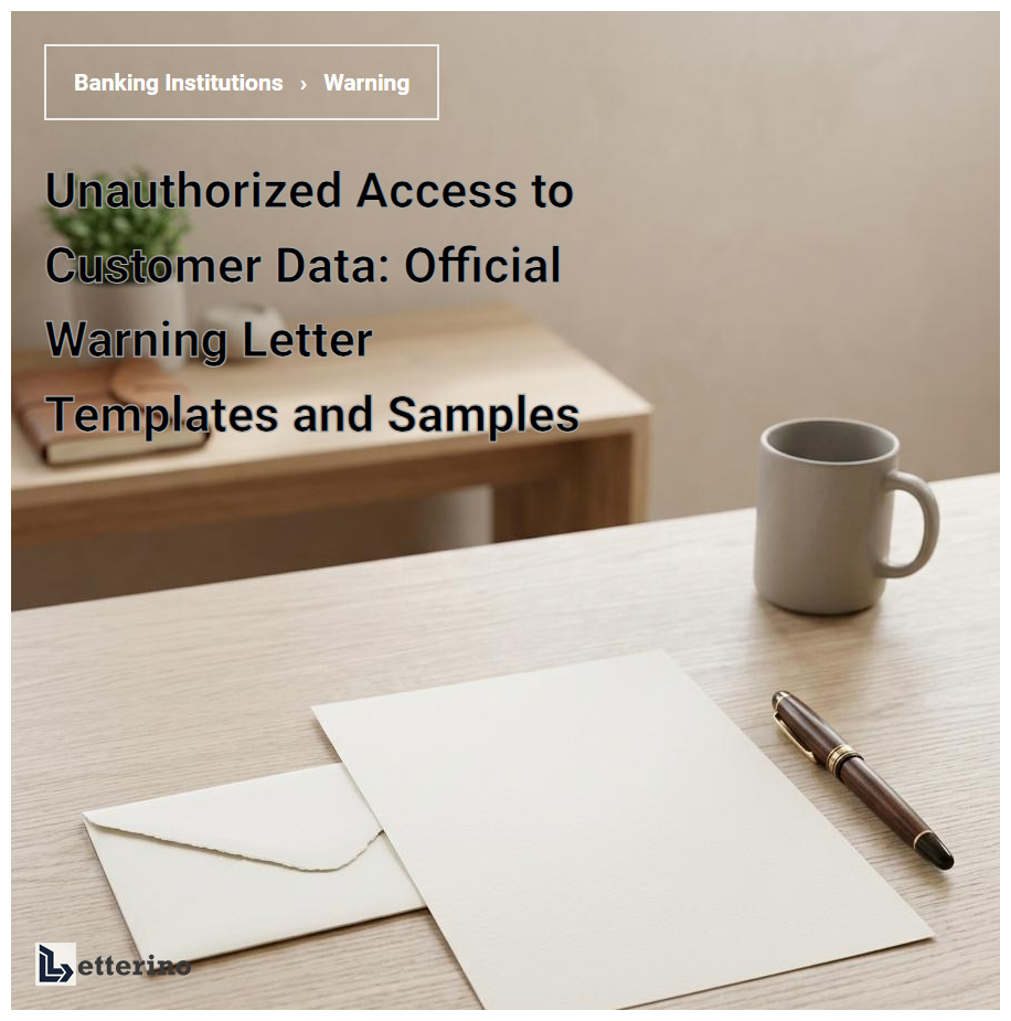 Unauthorized Access to Customer Data: Official Warning Letter Templates and Samples