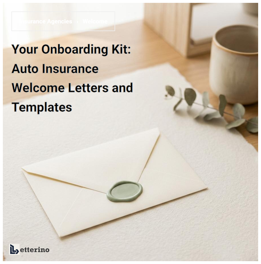 Your Onboarding Kit: Auto Insurance Welcome Letters and Templates