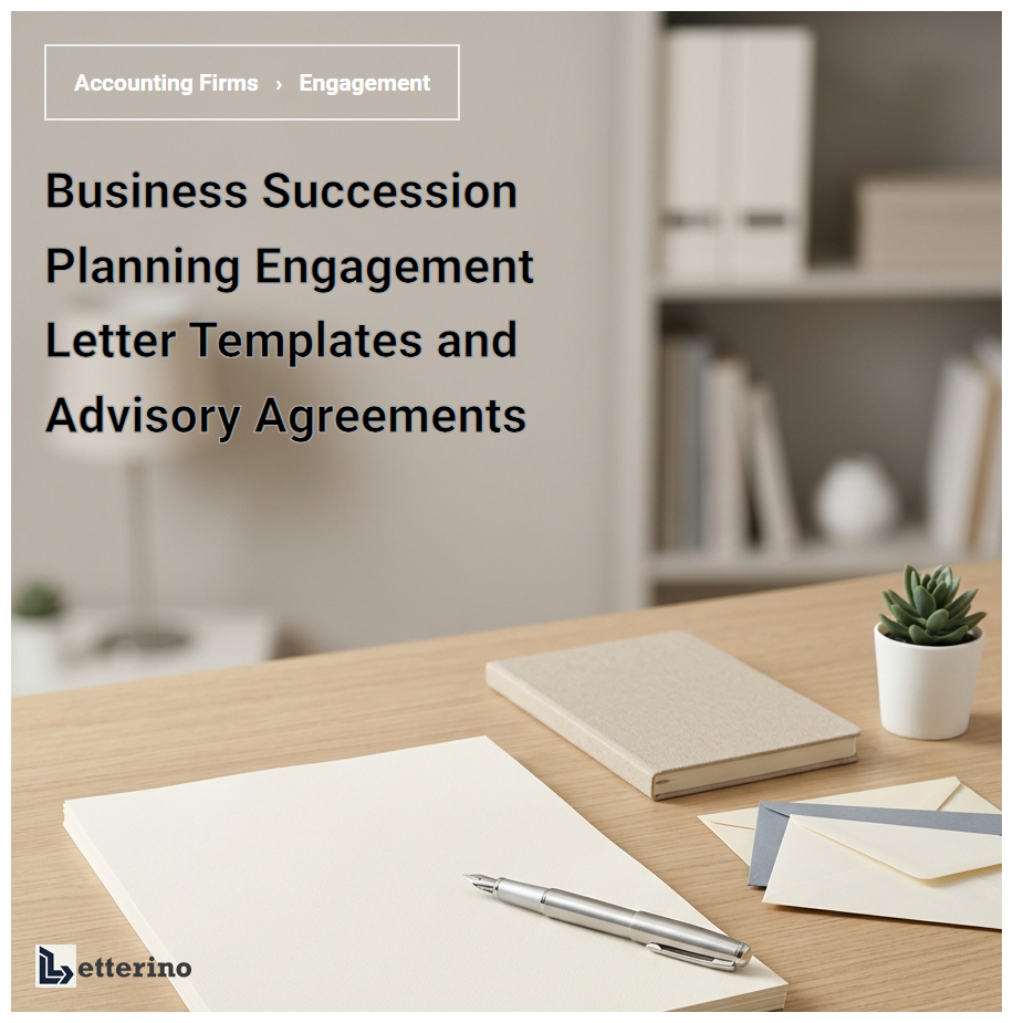 Business Succession Planning Engagement Letter Templates and Advisory Agreements