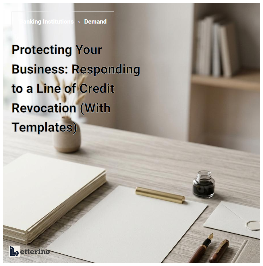 Protecting Your Business: Responding to a Line of Credit Revocation (With Templates)