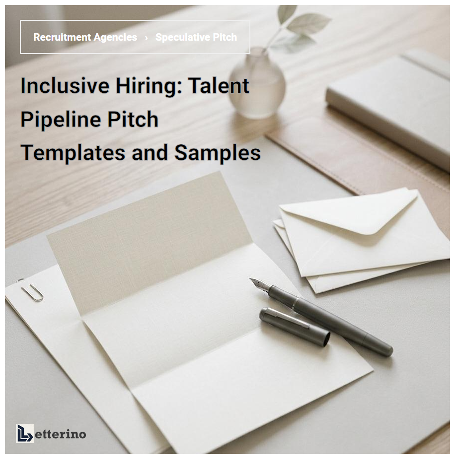 Inclusive Hiring: Talent Pipeline Pitch Templates and Samples