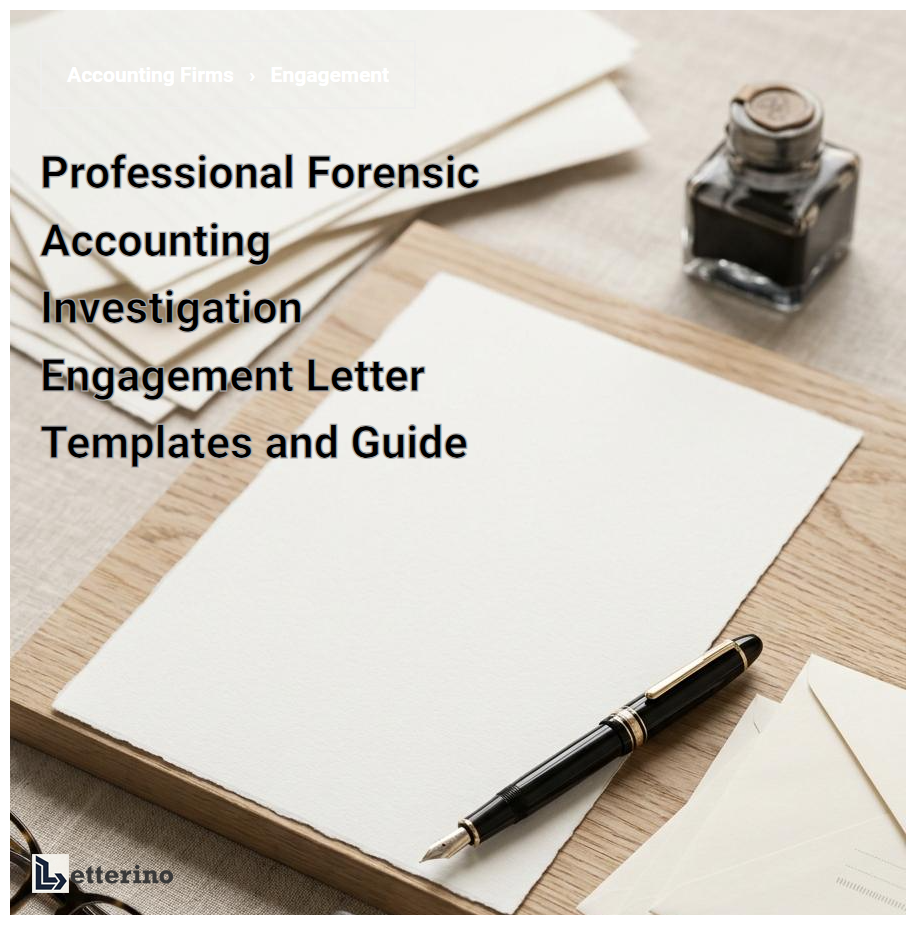 Professional Forensic Accounting Investigation Engagement Letter Templates and Guide