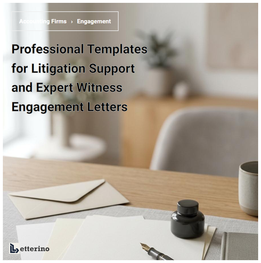 Professional Templates for Litigation Support and Expert Witness Engagement Letters