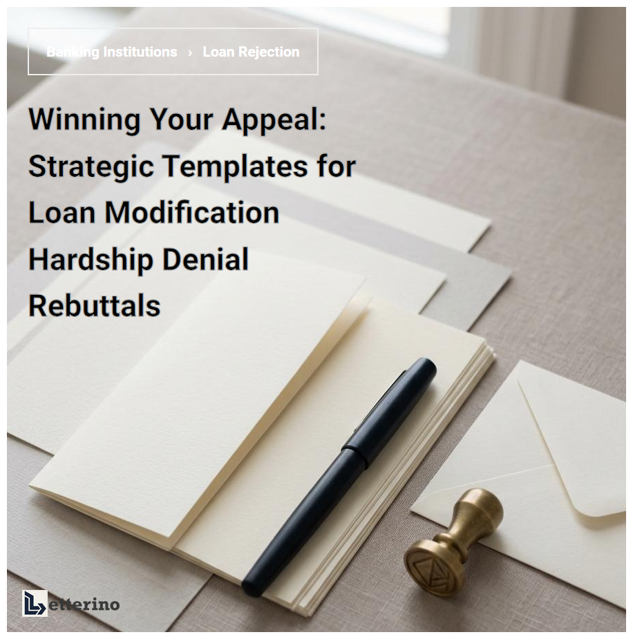 Winning Your Appeal: Strategic Templates for Loan Modification Hardship Denial Rebuttals