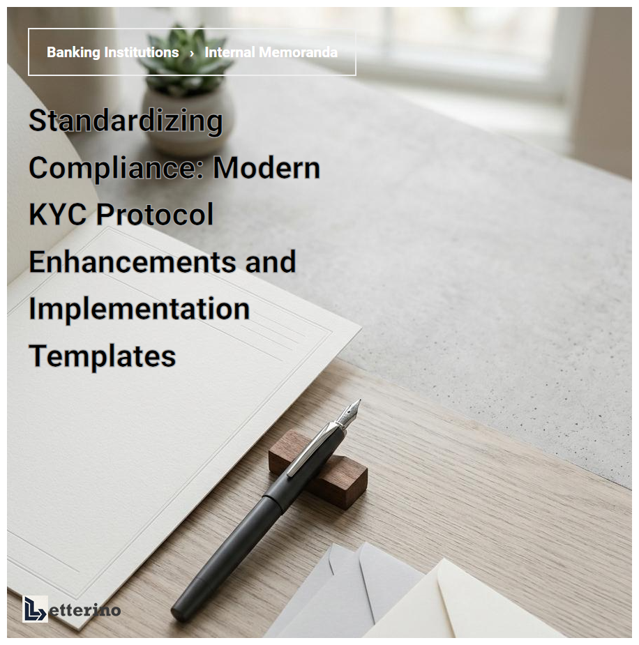 Standardizing Compliance: Modern KYC Protocol Enhancements and Implementation Templates