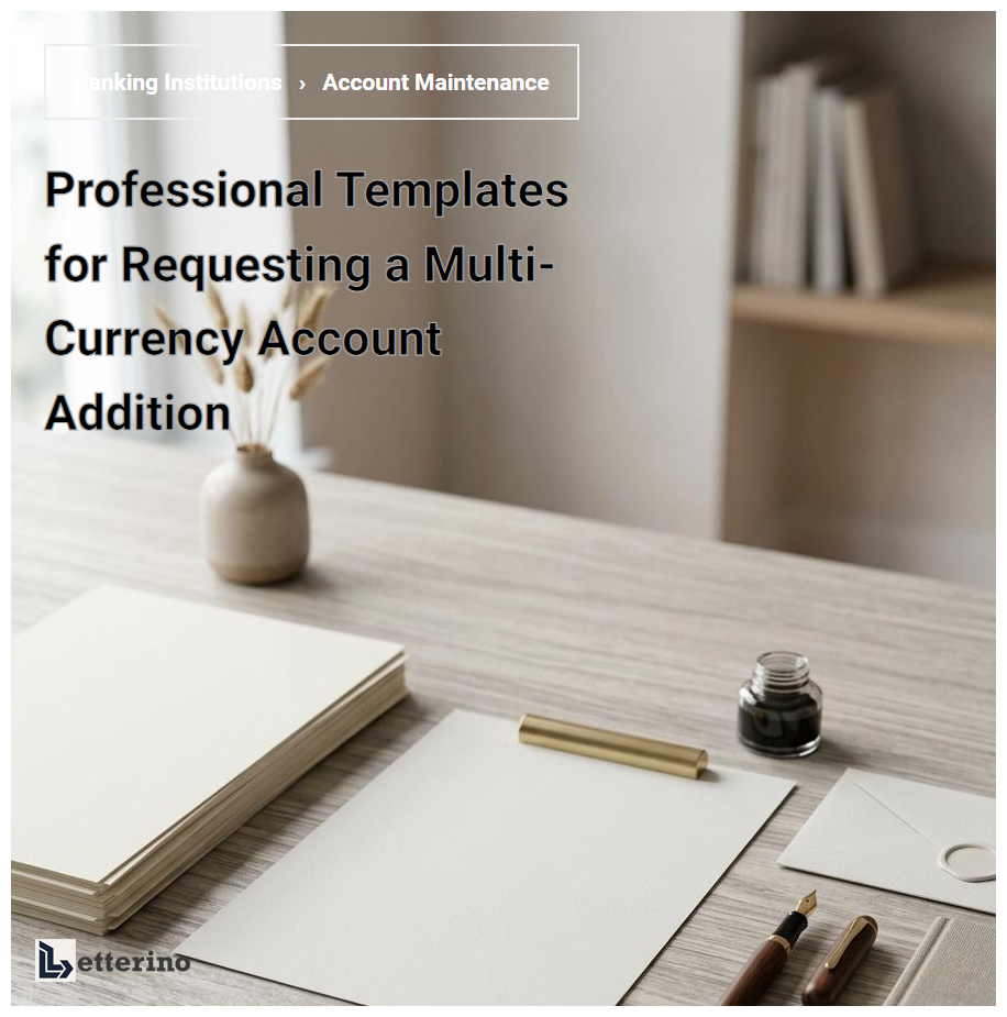 Professional Templates for Requesting a Multi-Currency Account Addition