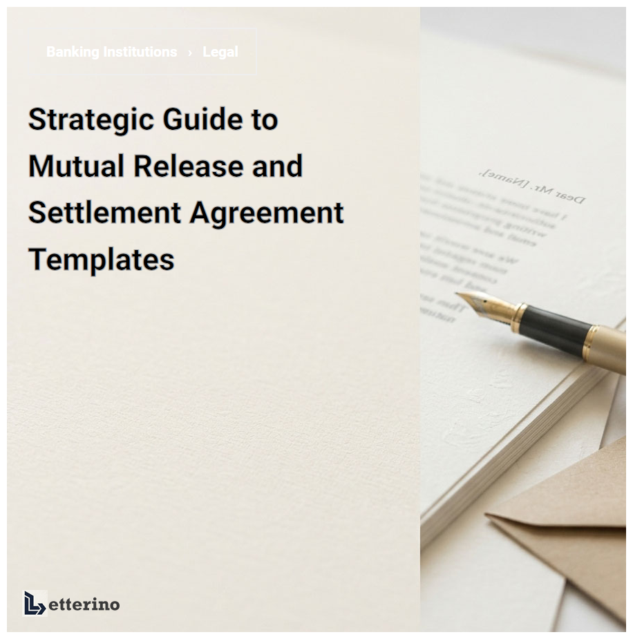 Strategic Guide to Mutual Release and Settlement Agreement Templates