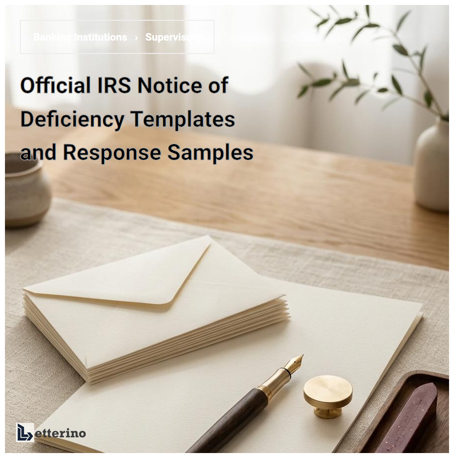 Official IRS Notice of Deficiency Templates and Response Samples
