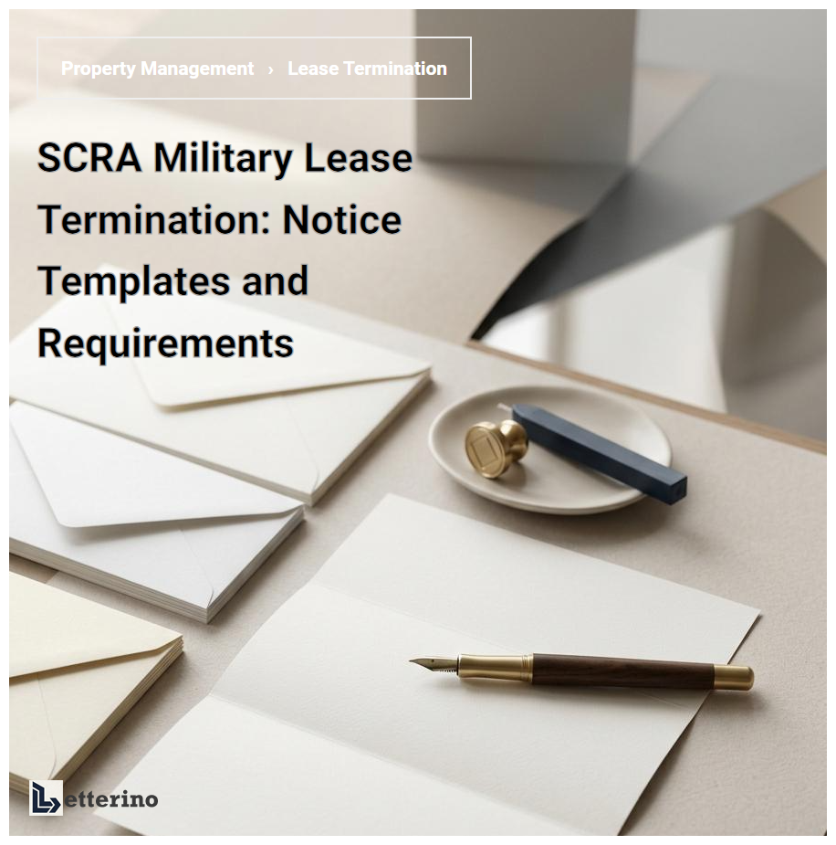 SCRA Military Lease Termination: Notice Templates and Requirements