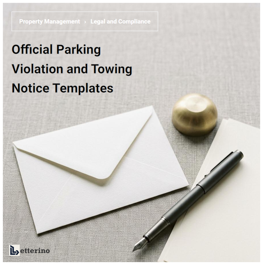 Official Parking Violation and Towing Notice Templates