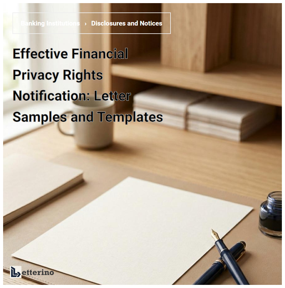 Effective Financial Privacy Rights Notification: Letter Samples and Templates