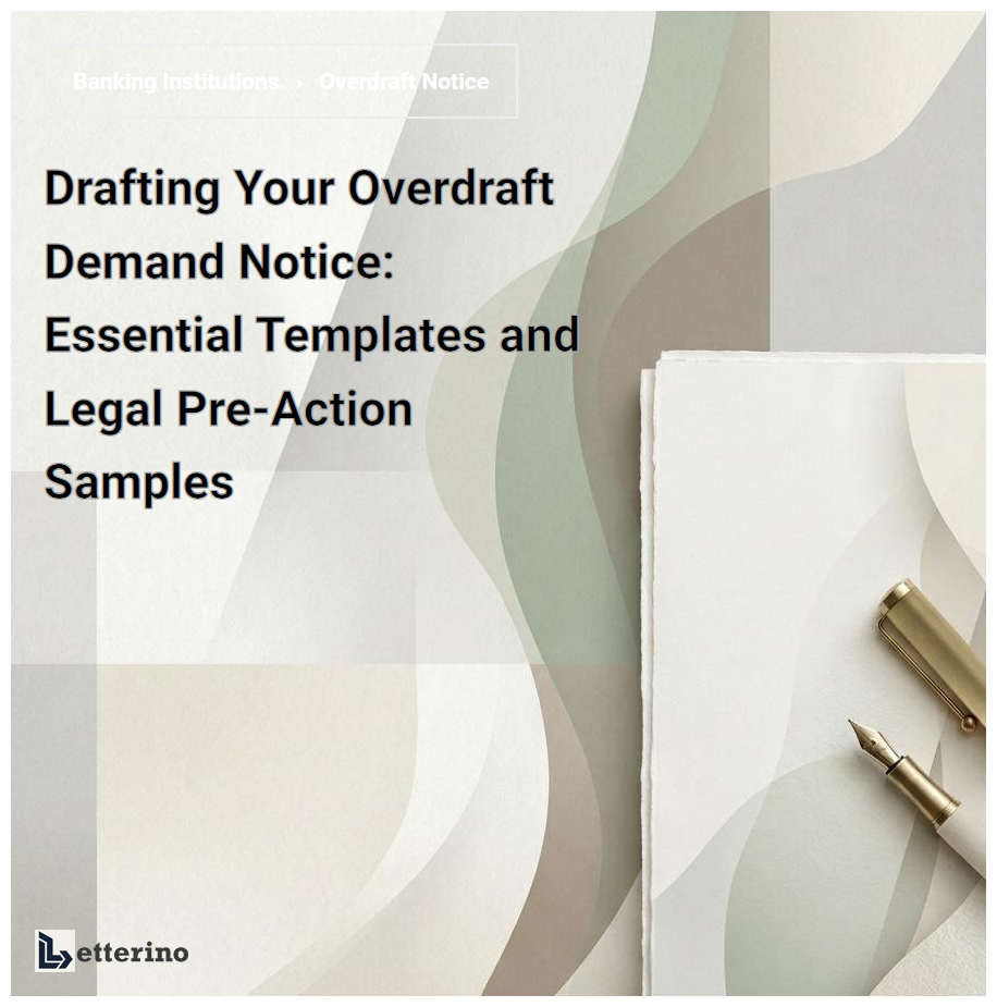 Drafting Your Overdraft Demand Notice: Essential Templates and Legal Pre-Action Samples