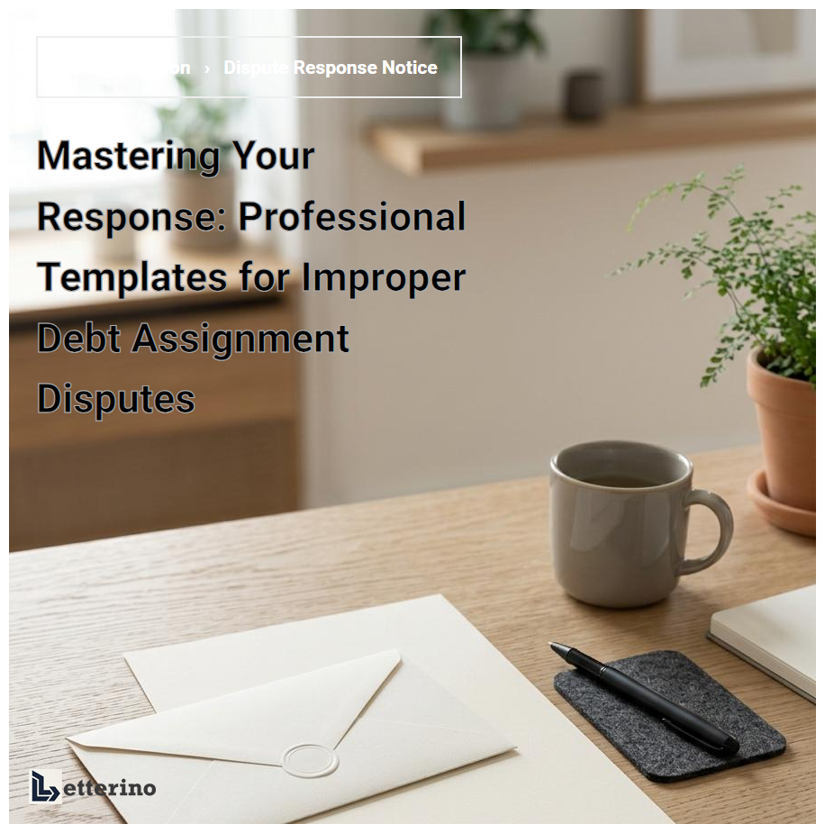 Mastering Your Response: Professional Templates for Improper Debt Assignment Disputes