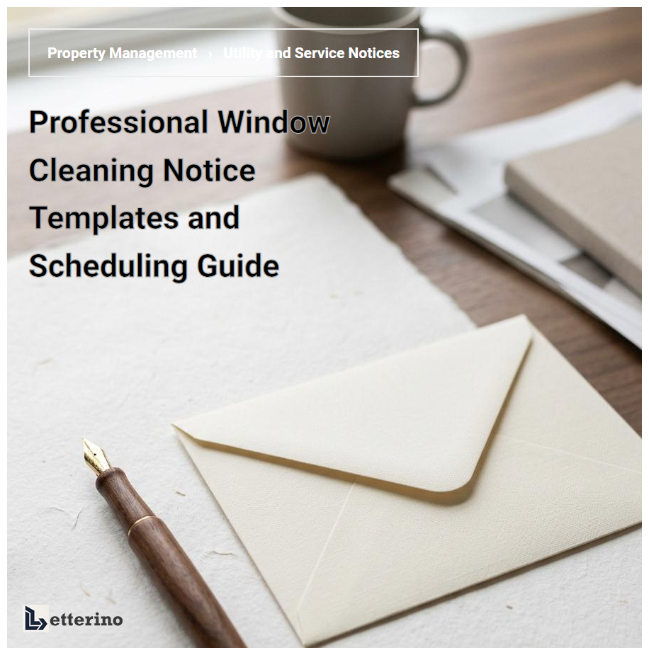 Professional Window Cleaning Notice Templates and Scheduling Guide