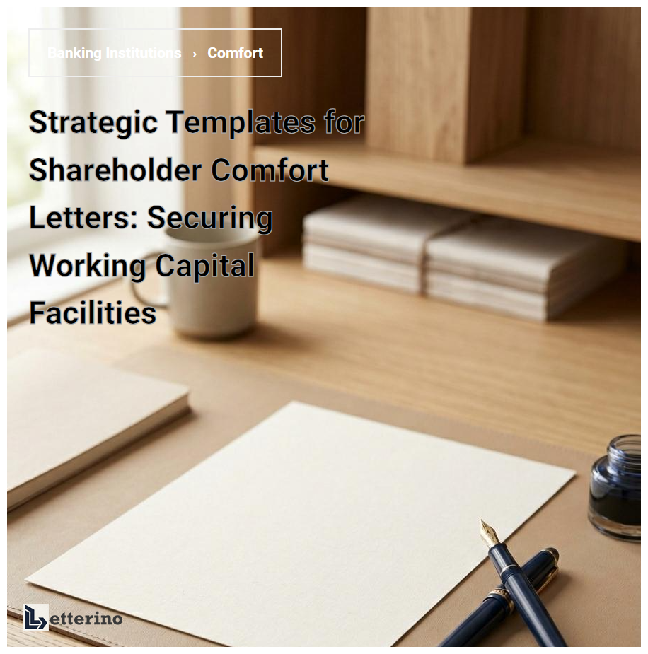 Strategic Templates for Shareholder Comfort Letters: Securing Working Capital Facilities
