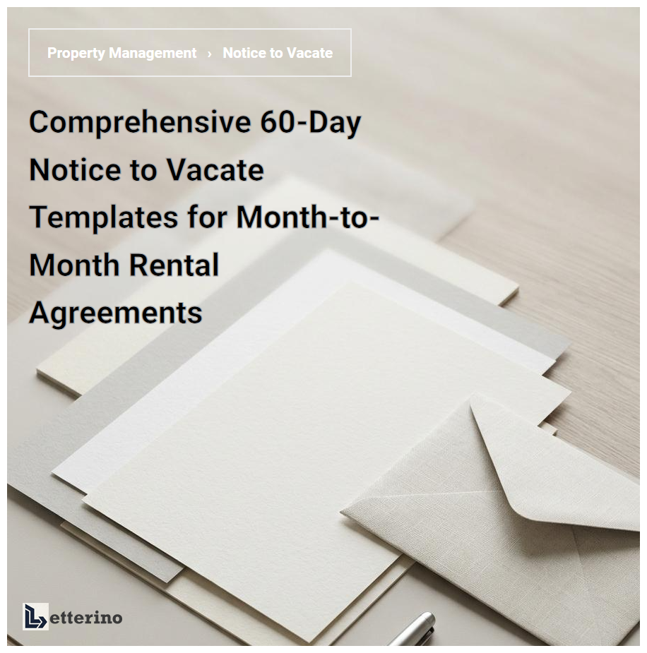 Comprehensive 60-Day Notice to Vacate Templates for Month-to-Month Rental Agreements
