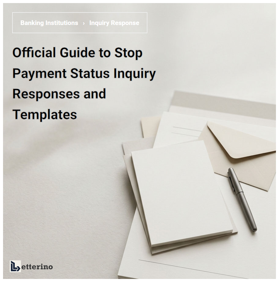 Official Guide to Stop Payment Status Inquiry Responses and Templates