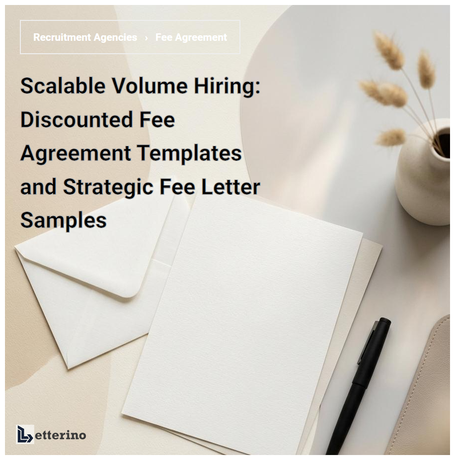 Scalable Volume Hiring: Discounted Fee Agreement Templates and Strategic Fee Letter Samples