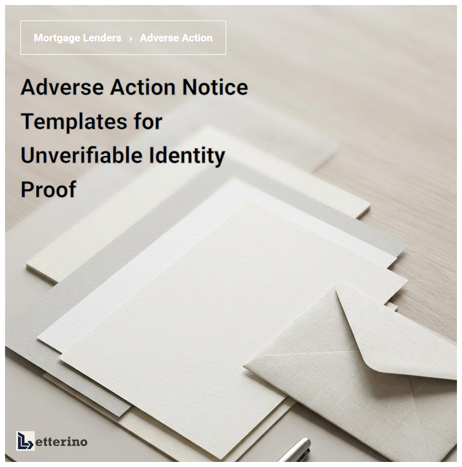 Adverse Action Notice Templates for Unverifiable Identity Proof