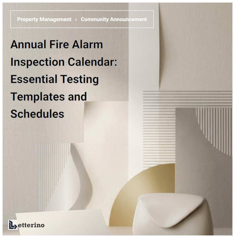 Annual Fire Alarm Inspection Calendar: Essential Testing Templates and Schedules
