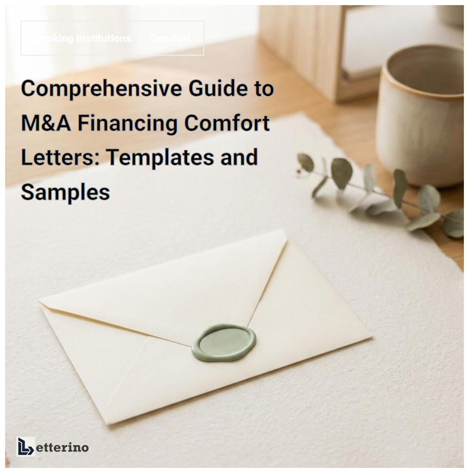 Comprehensive Guide to M&A Financing Comfort Letters: Templates and Samples
