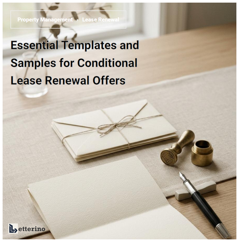 Essential Templates and Samples for Conditional Lease Renewal Offers