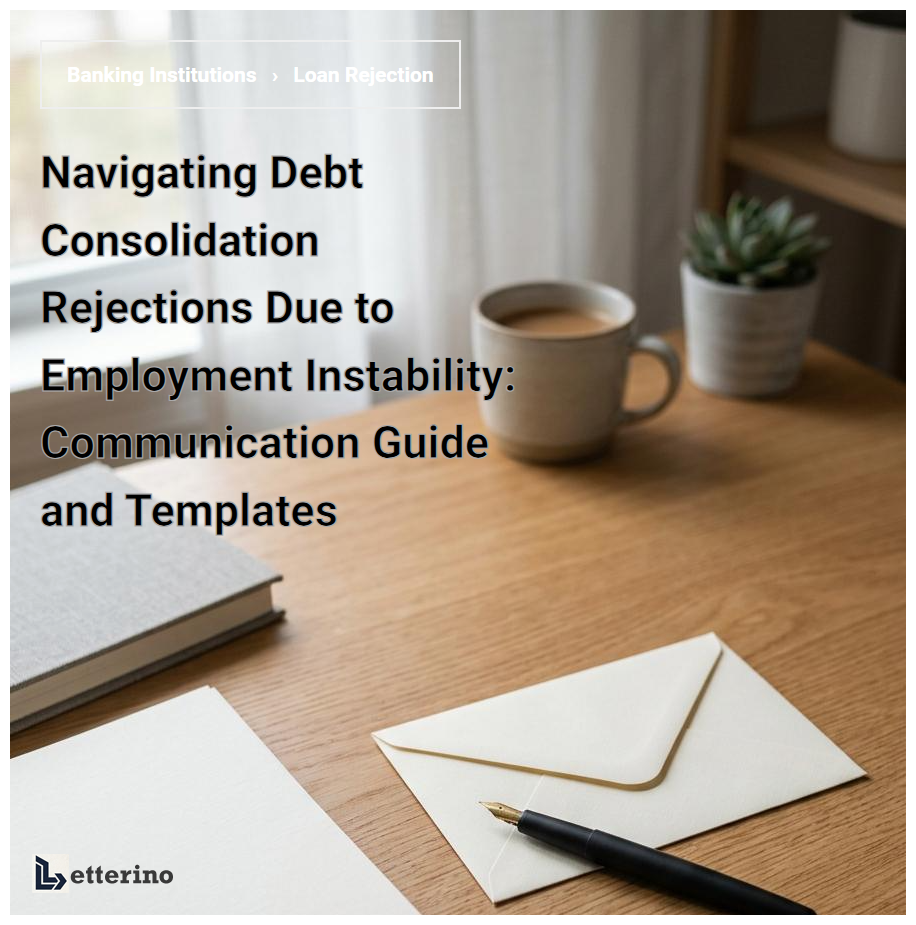 Navigating Debt Consolidation Rejections Due to Employment Instability: Communication Guide and Templates