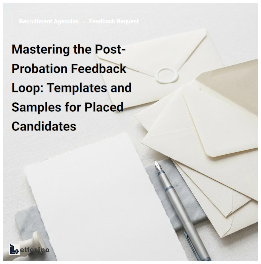 Mastering the Post-Probation Feedback Loop: Templates and Samples for Placed Candidates