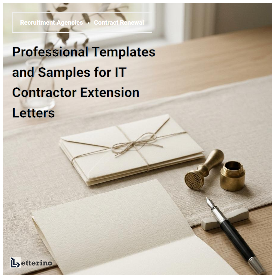 Professional Templates and Samples for IT Contractor Extension Letters