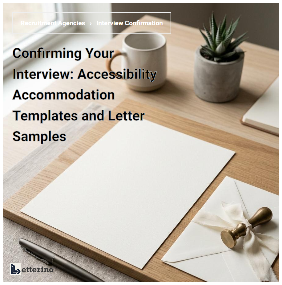Confirming Your Interview: Accessibility Accommodation Templates and Letter Samples