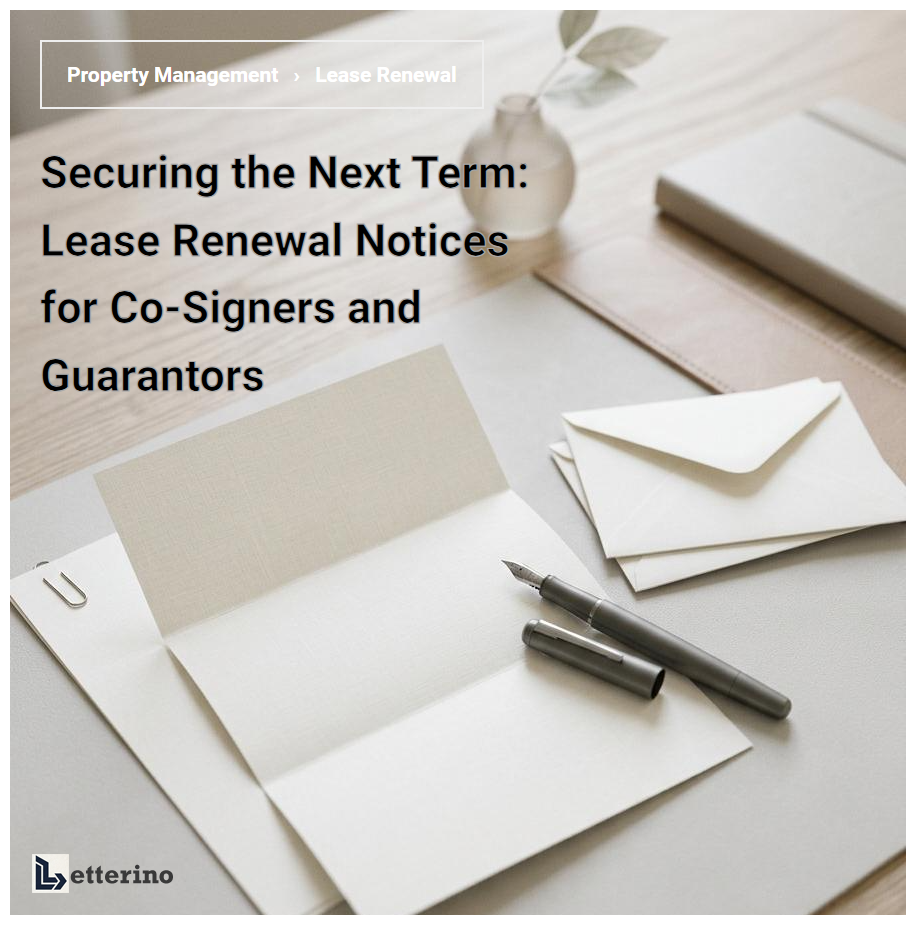 Securing the Next Term: Lease Renewal Notices for Co-Signers and Guarantors