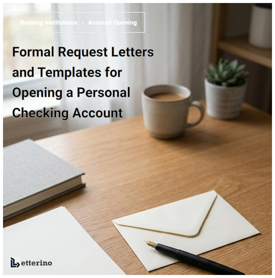 Formal Request Letters and Templates for Opening a Personal Checking Account