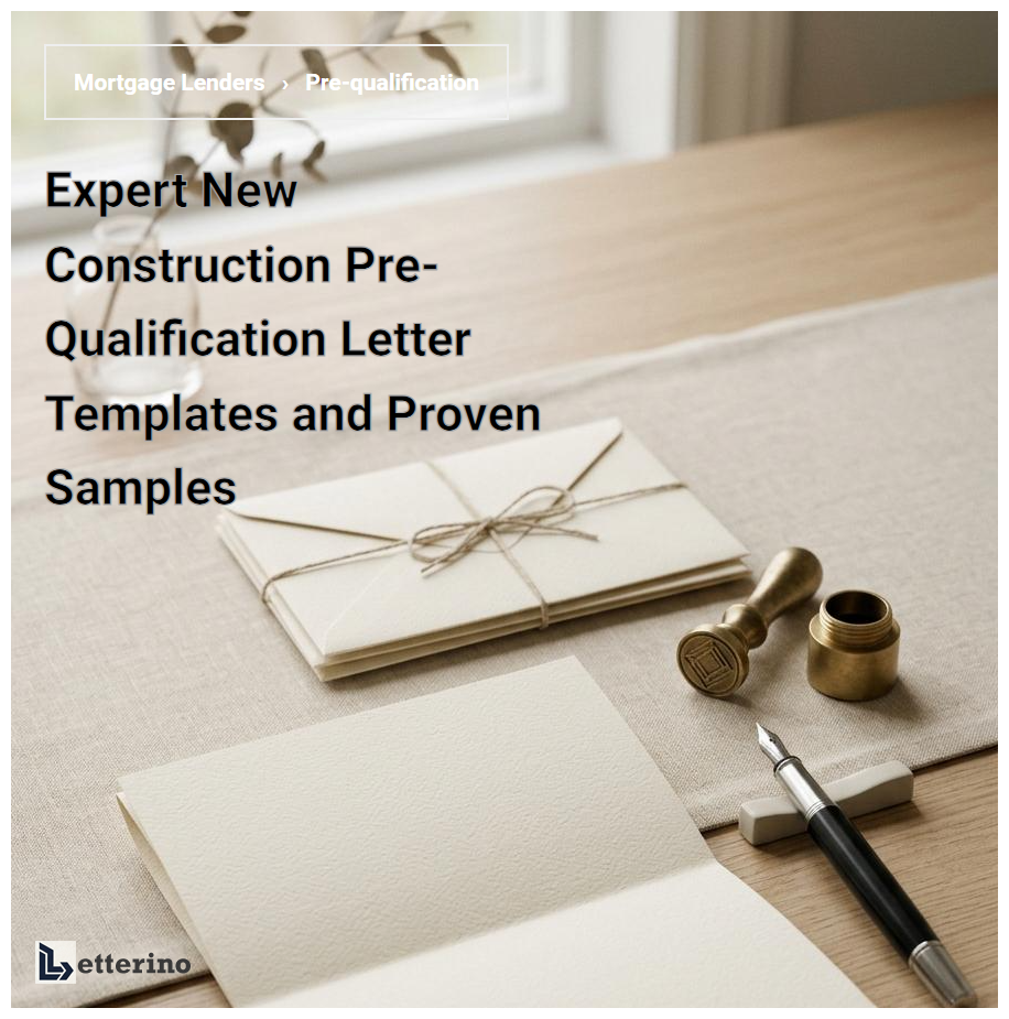 Expert New Construction Pre-Qualification Letter Templates and Proven Samples
