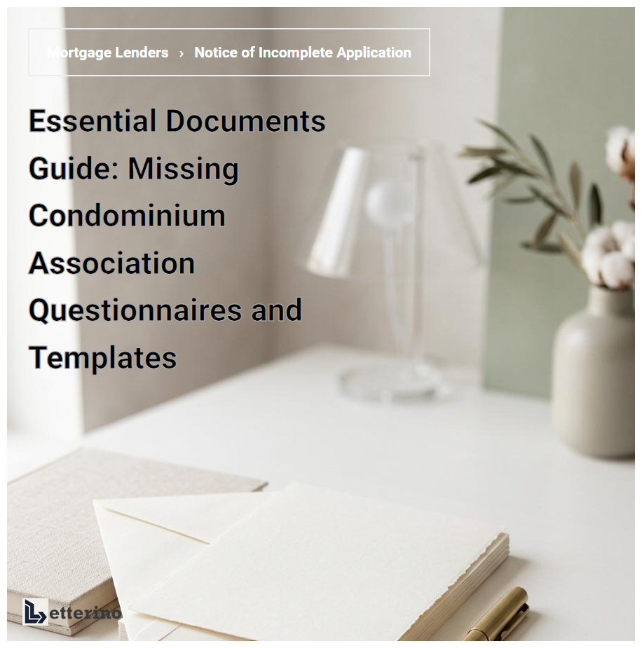 Essential Documents Guide: Missing Condominium Association Questionnaires and Templates