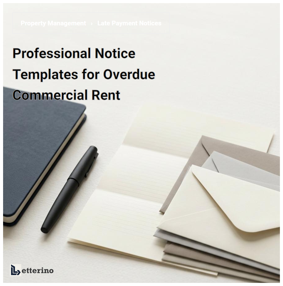 Professional Notice Templates for Overdue Commercial Rent