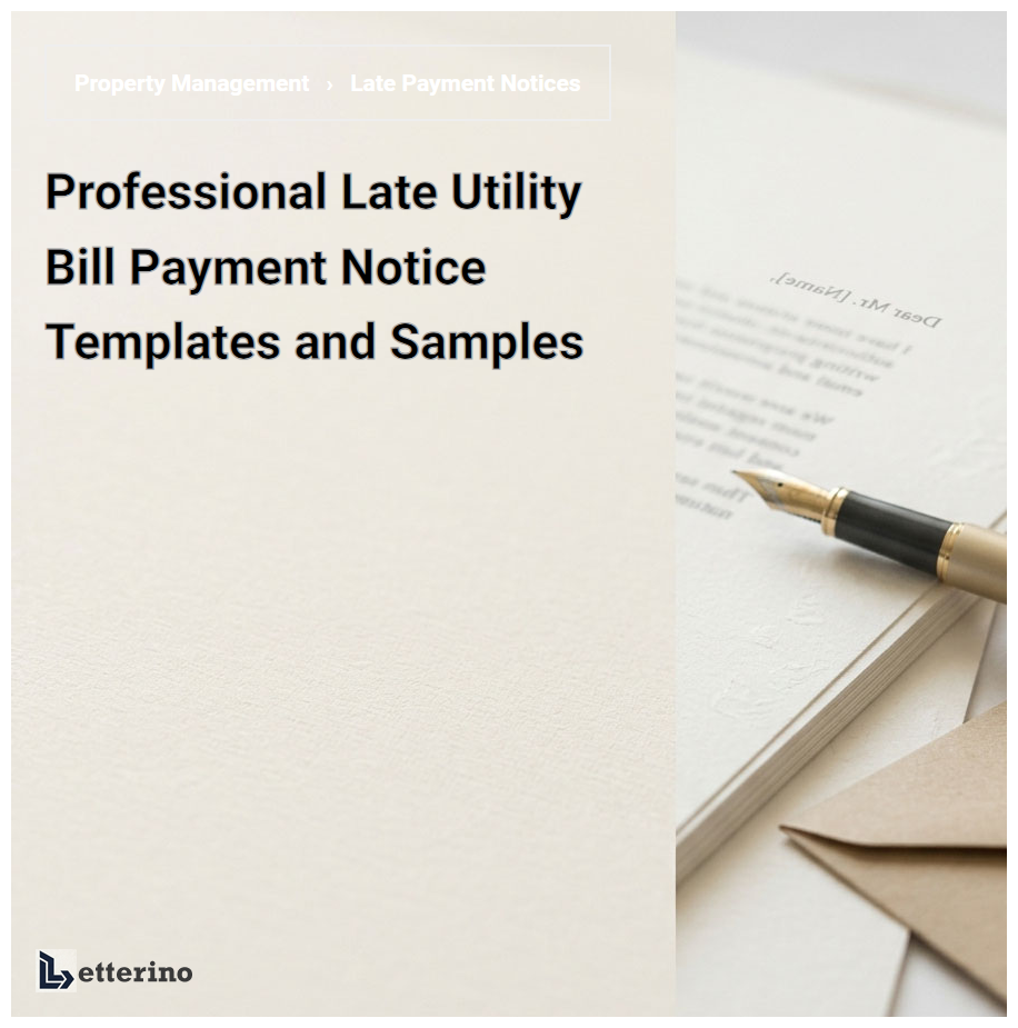 Professional Late Utility Bill Payment Notice Templates and Samples