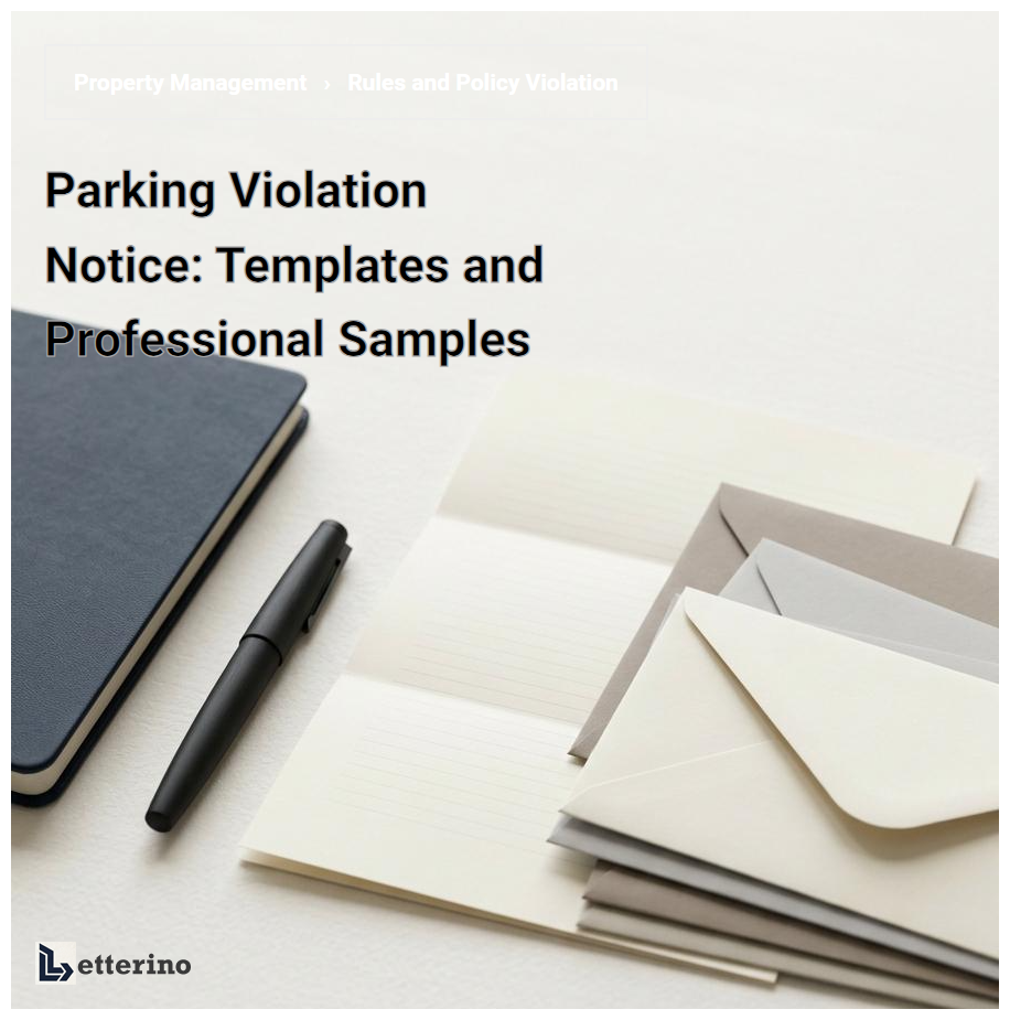 Parking Violation Notice: Templates and Professional Samples