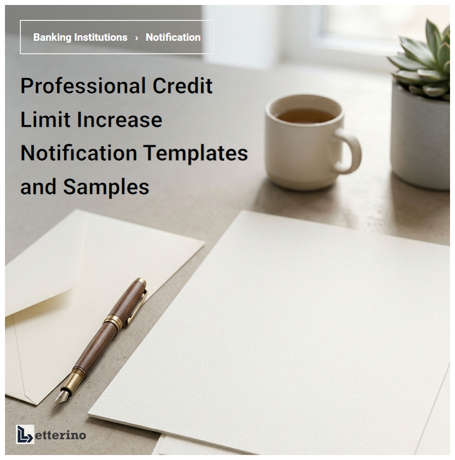 Professional Credit Limit Increase Notification Templates and Samples