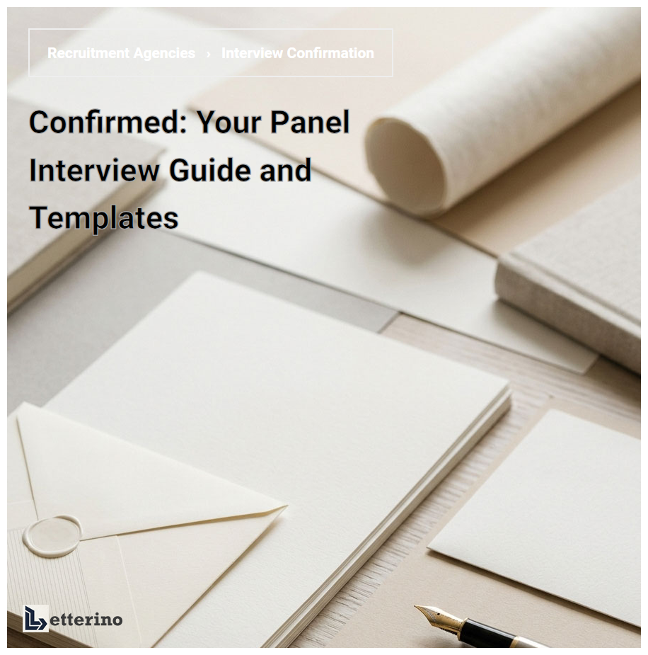 Confirmed: Your Panel Interview Guide and Templates