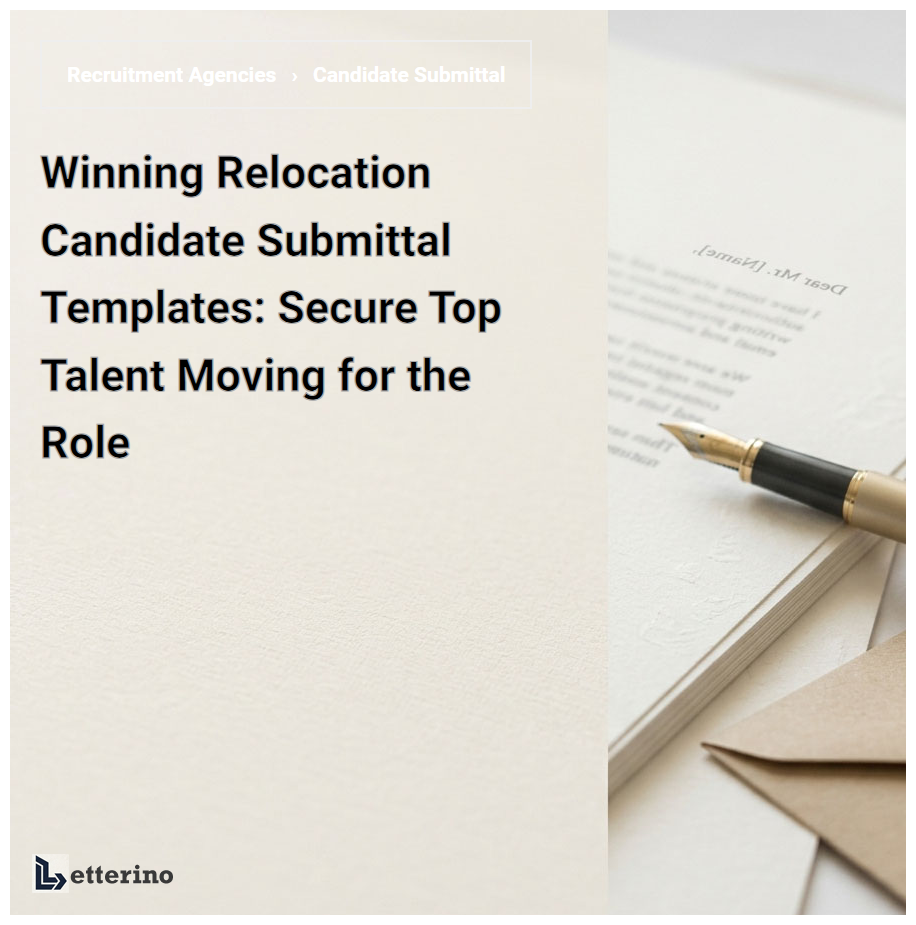 Winning Relocation Candidate Submittal Templates: Secure Top Talent Moving for the Role