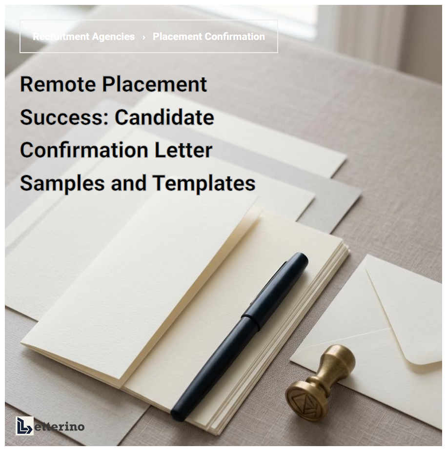 Remote Placement Success: Candidate Confirmation Letter Samples and Templates