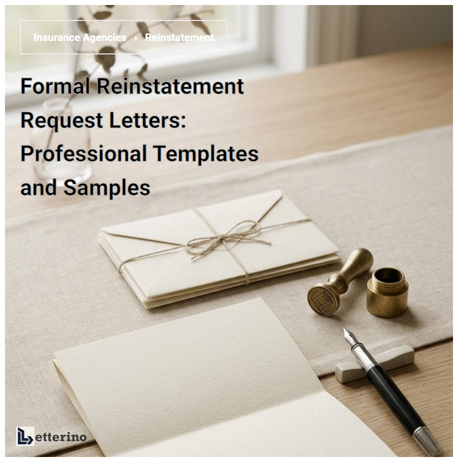 Formal Reinstatement Request Letters: Professional Templates and Samples