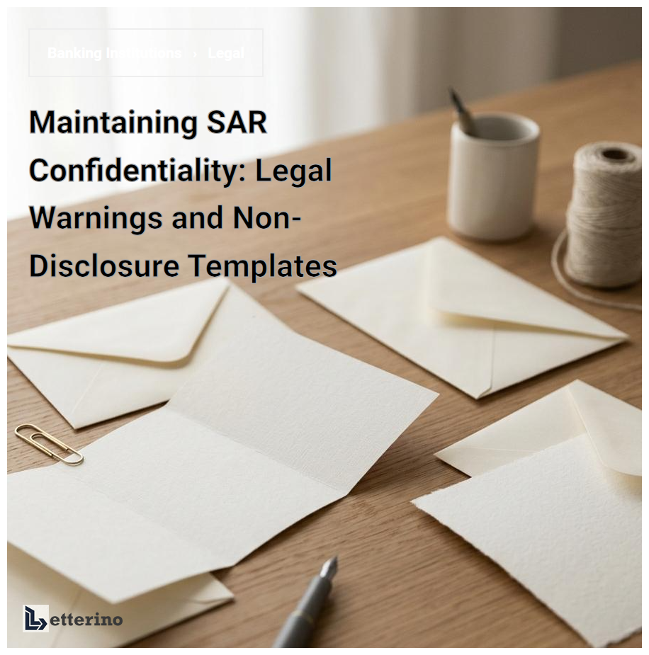 Maintaining SAR Confidentiality: Legal Warnings and Non-Disclosure Templates