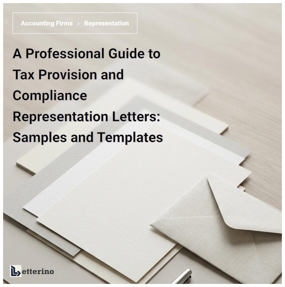 A Professional Guide to Tax Provision and Compliance Representation Letters: Samples and Templates