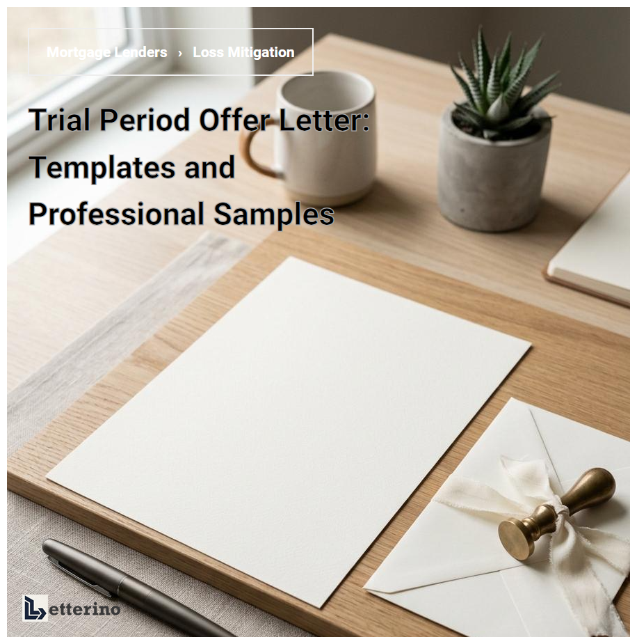 Trial Period Offer Letter: Templates and Professional Samples