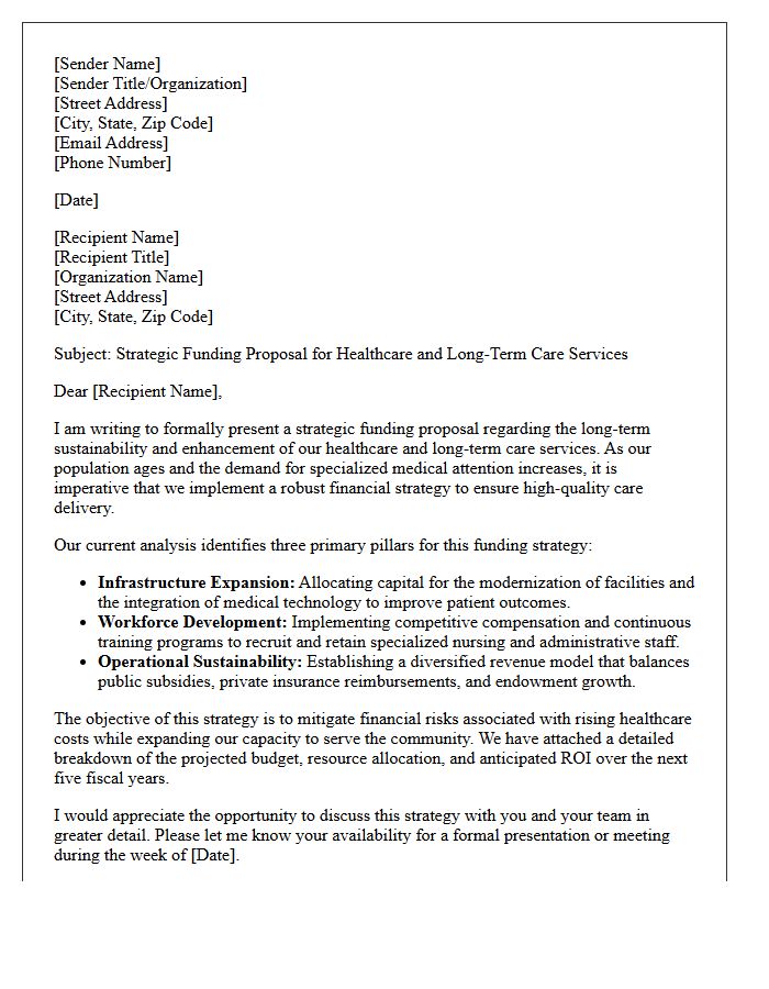 Healthcare and Long-Term Care Funding Strategy Letter