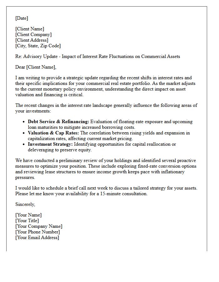 Interest Rate Impact Commercial Real Estate Advisory Letter