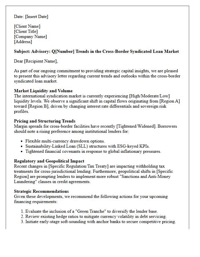 Cross-Border Syndicated Loan Market Trend Advisory Letter