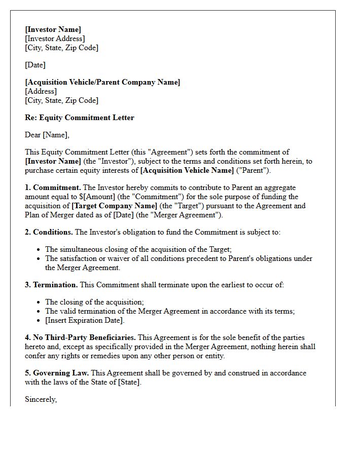 Base Equity Commitment Letter