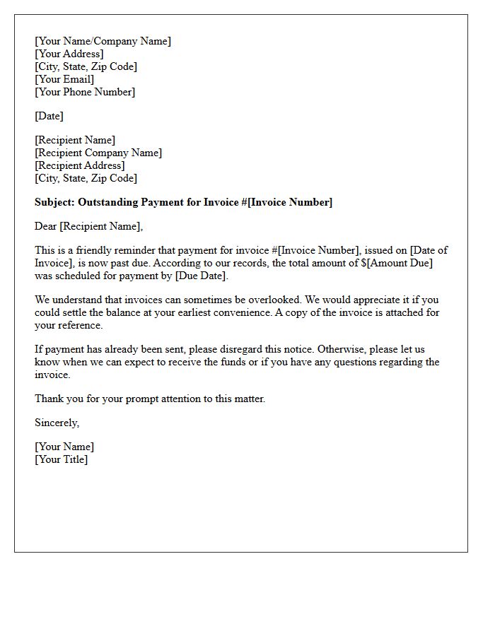 First Request for Payment Letter